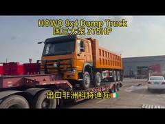 SINOTRUCK Howo شاحنة قمامة 8X4 في الكاميرون 375 شاحنة النقل مع نظام الوسائط المتعددة