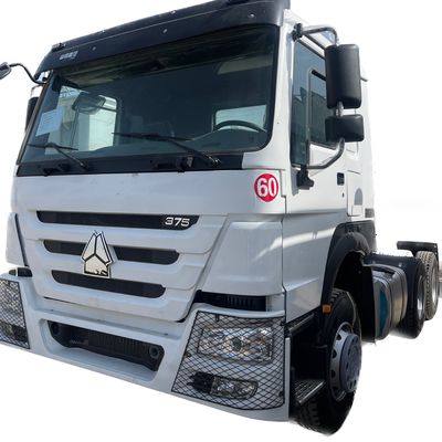 شراء 6x4 عجلة 375 حصان سينو رئيسية محرك اليد اليمنى القيادة المستخدمة مقطورة الجرار رأس الشاحنة online manufacture
