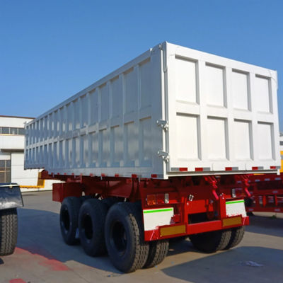 شراء 12 إطارات 3 محور JOST E100 القمامة نصف مقطورة مع 6 ملم سمك الجدار الجانبي ودرجة هبوط سريعة online manufacture