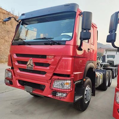 سعر جيد نوع الوقود الديزل السينوتروك المستخدمة جرار شاحنة رأس 371HP 6X4 مع النافذة اليدوية الانترنت