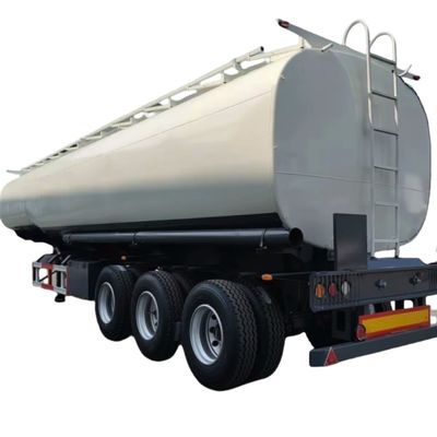 سعر جيد 45000L عربات ناقلات النفط المستعملة للبيع ، 3 محاور 3 مقصورات ناقلة وقود نصف مقطورة الانترنت