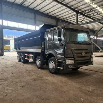 سعر جيد 8X4 Lhd 12R20 375 HP شاحنة هوو المخصصة مع التوجيه والقوة الحصانية الانترنت