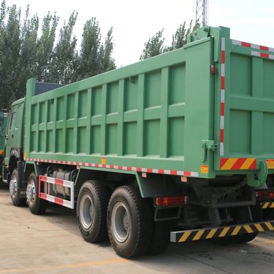 سعر جيد 12.00R20 نوع الإطارات HOWO 8x4 يورو 2 375 حصان محرك يسار شاحنة قمامة ثقيلة مع صندوق حمولة 7.6 * 2.3 * 1.5m الانترنت