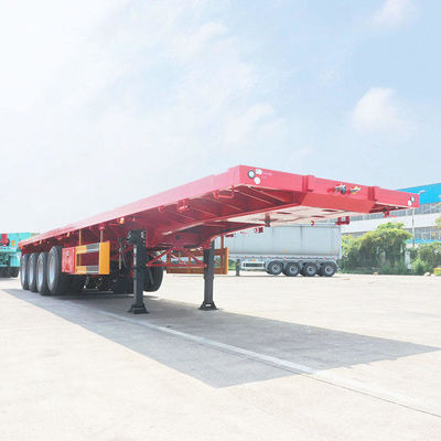 سعر جيد 12500*2500*1600MM لوح الصلب الحاوية المسطحة نصف مقطورة مع 3/4 محور وتعليق الهواء قابلة للتخصيص الانترنت